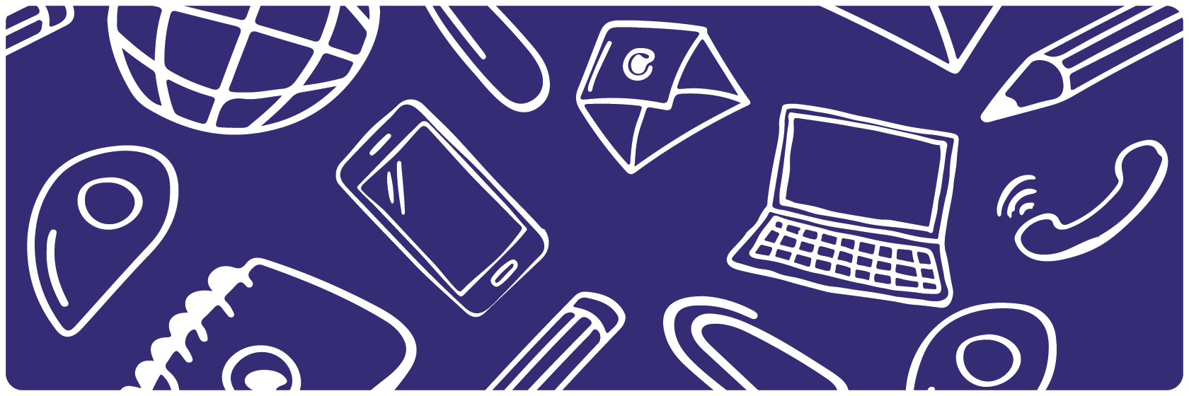 Communication and contact icons decoration